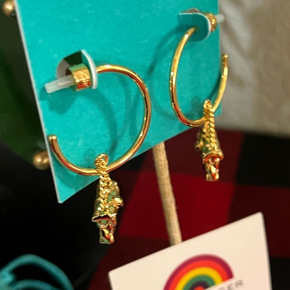 Kurt Geiger Signature Purse Hoop Drop Earrings #KSER - Picture 9 of 9